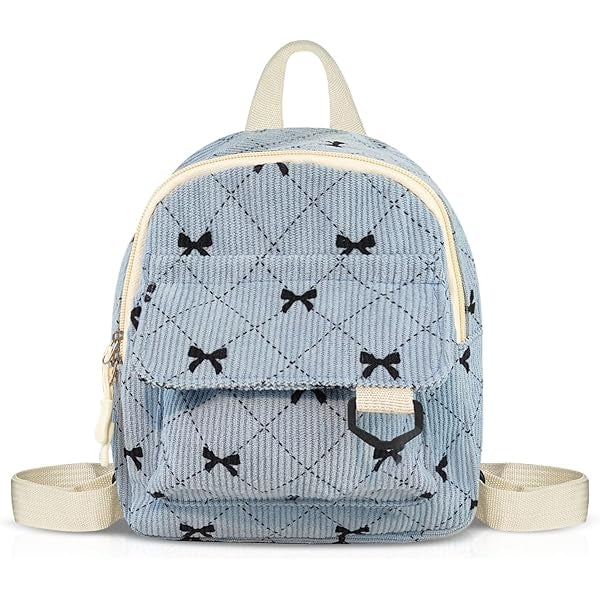 New Bow-tie Corduroy Mini Backpack Japanese Style Commuter Bag Suitable For Daily Use #3620