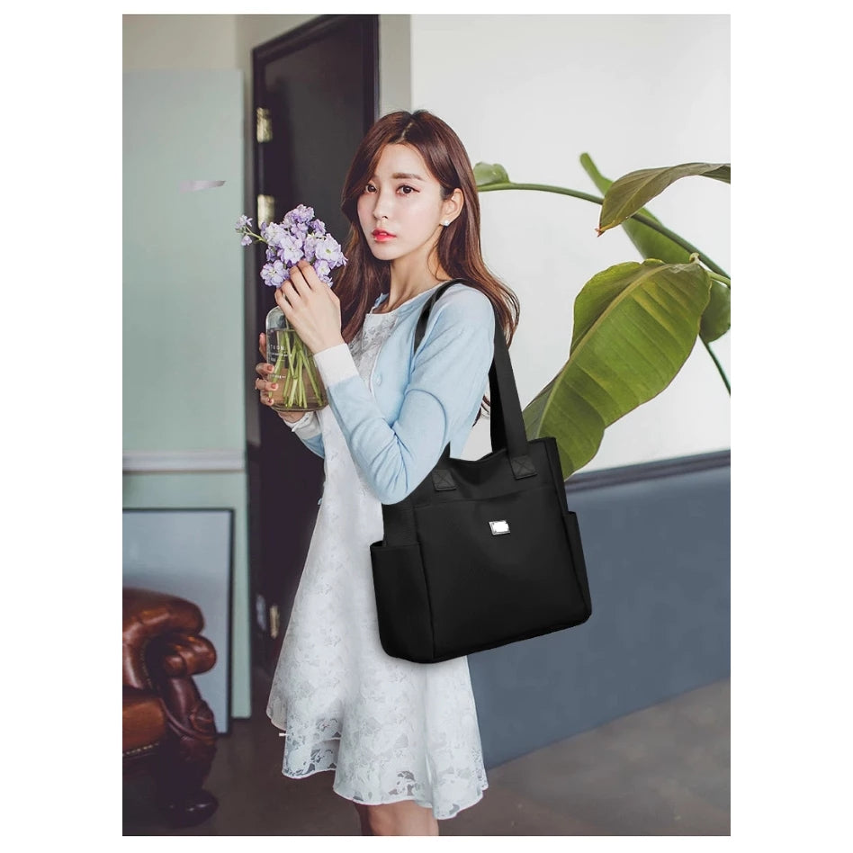 New Korean Fashion Handbag Mom Women's bag canvas high-end texture Large capacity Shoulder #3515