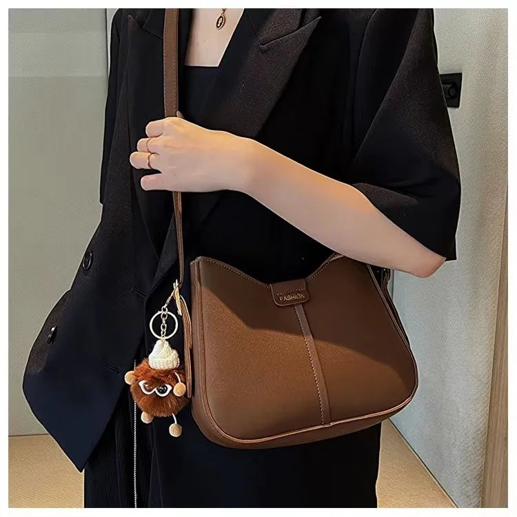 Sling Bag for Woman Casual Messenger PU Leather Shoulder Bags Adjustable Strap For Students #3703