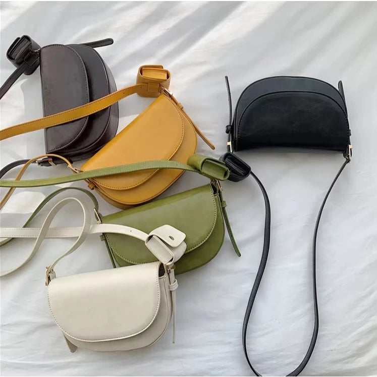 2in1 Candy-colored Ladies shoulder bag Small Saddle Bag Designer Stylish Flap Bag for Woman 3565
