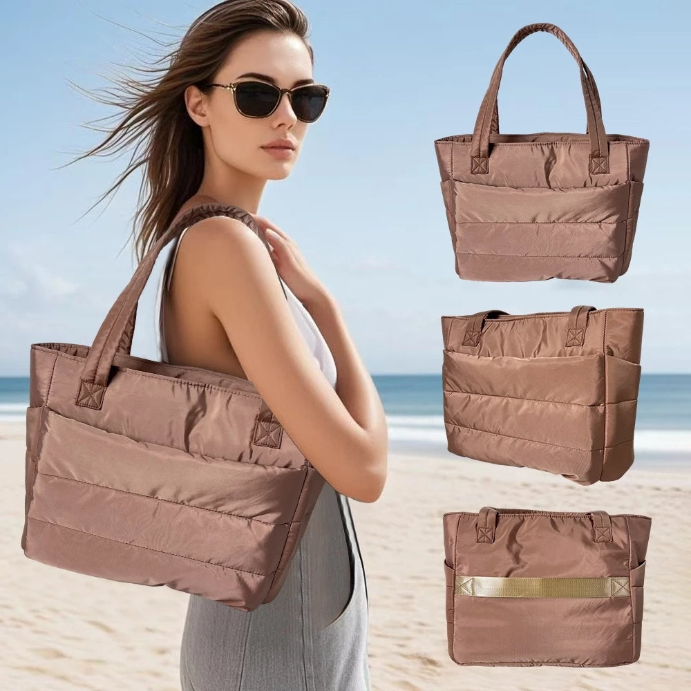 Tote Bag for Women Lightweight Puffy Handbag Travel Shoulder Sport Gym Yoga Bags #3628