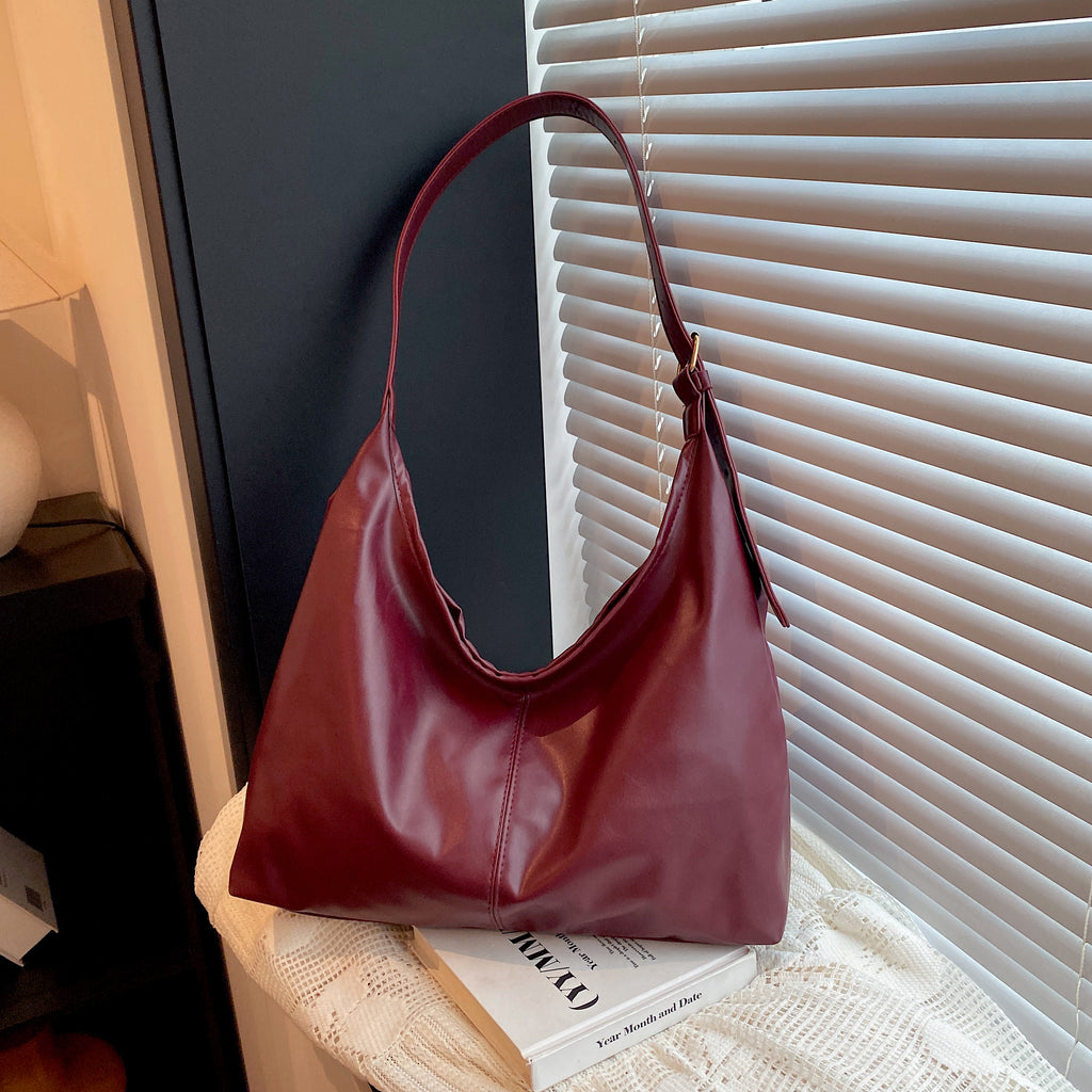 Shoulder Bag For Woman Soft PU Leather Korean Style Street Fashion Large Capacity Tote Bag #3667