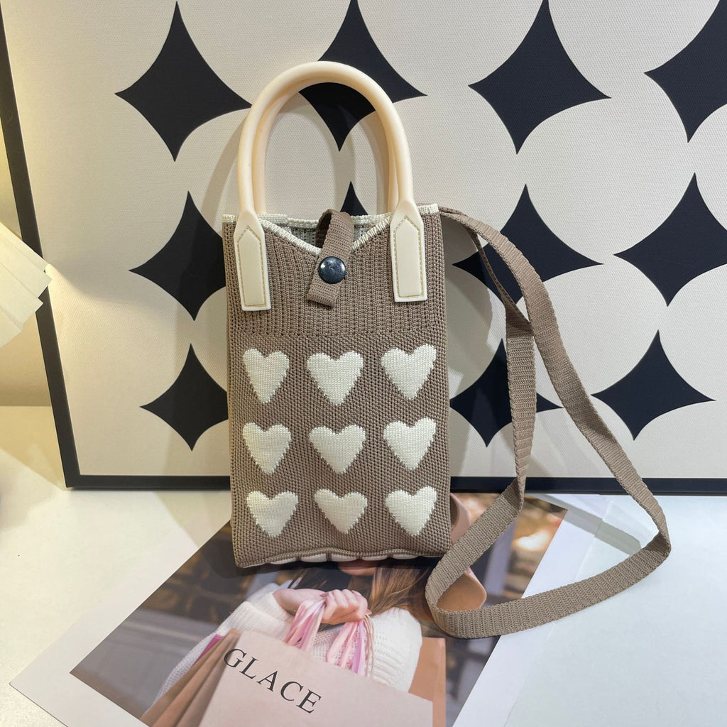 Sling Bag For Women Knitted Mini Mobile Phone Square Small Crossbody Cute sling Bags 3669