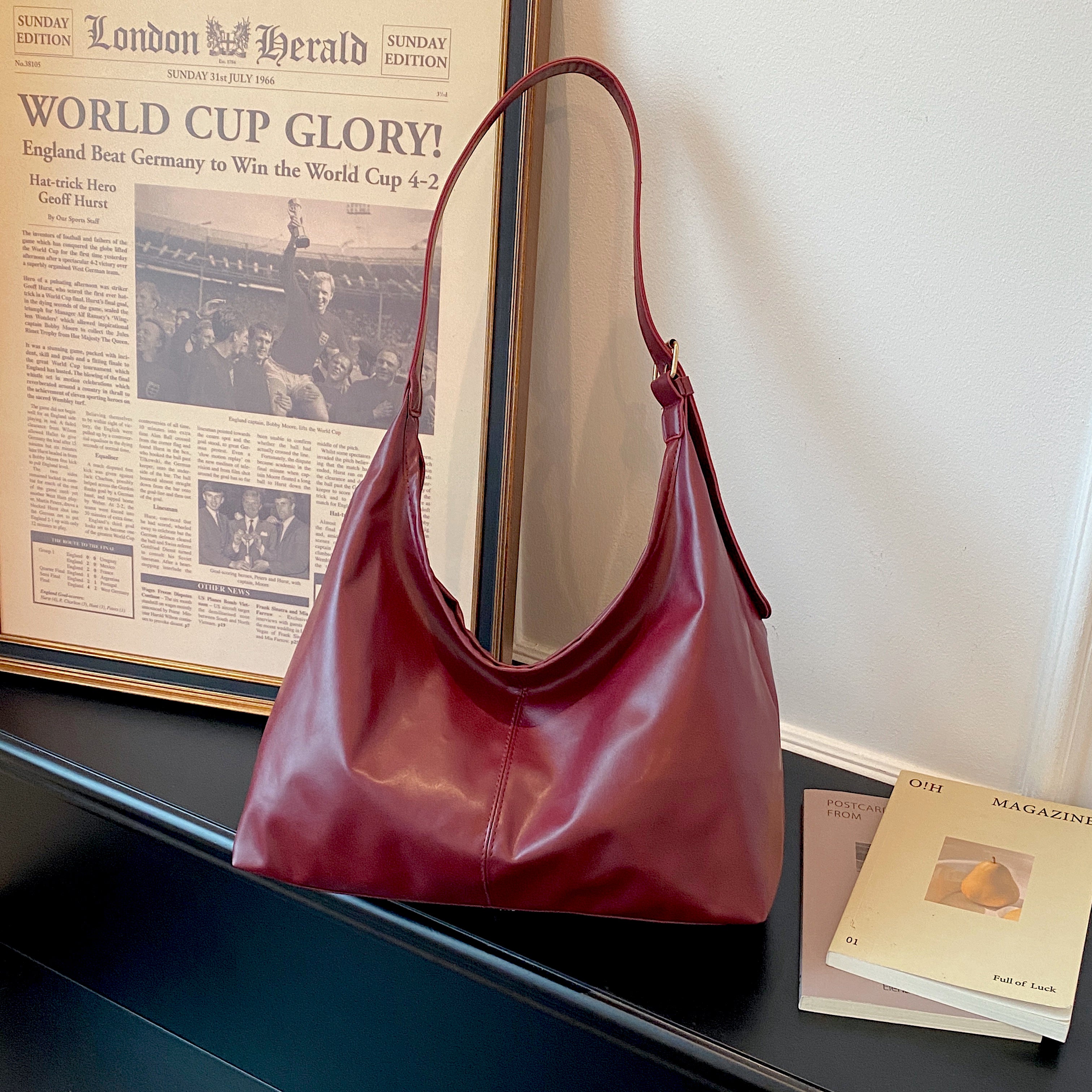 Shoulder Bag For Woman Soft PU Leather Korean Style Street Fashion Large Capacity Tote Bag #3667