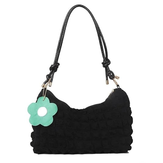 Cloud Puffer Tote Bag for Woman Wrinkle Bubble Polyester Shoulder Handbag #3386
