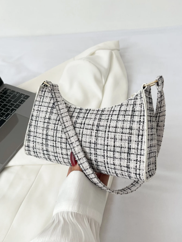 Women's Fashion Shoulder Bag Plaid Pattern Handbag Casual Underarm Bag For Women #3631