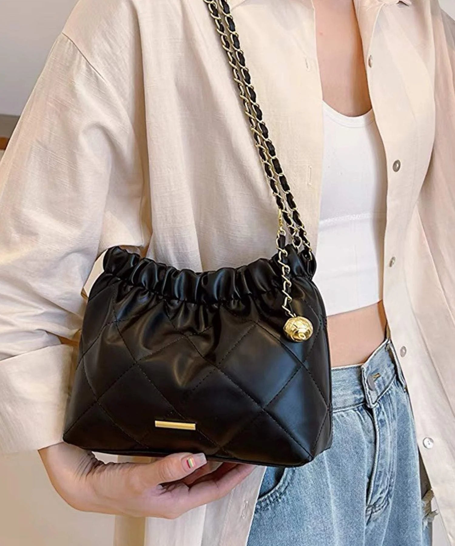 New Korean Sling Bag For WOMEN PU Material Handbag Hand Carry Fashion #3377