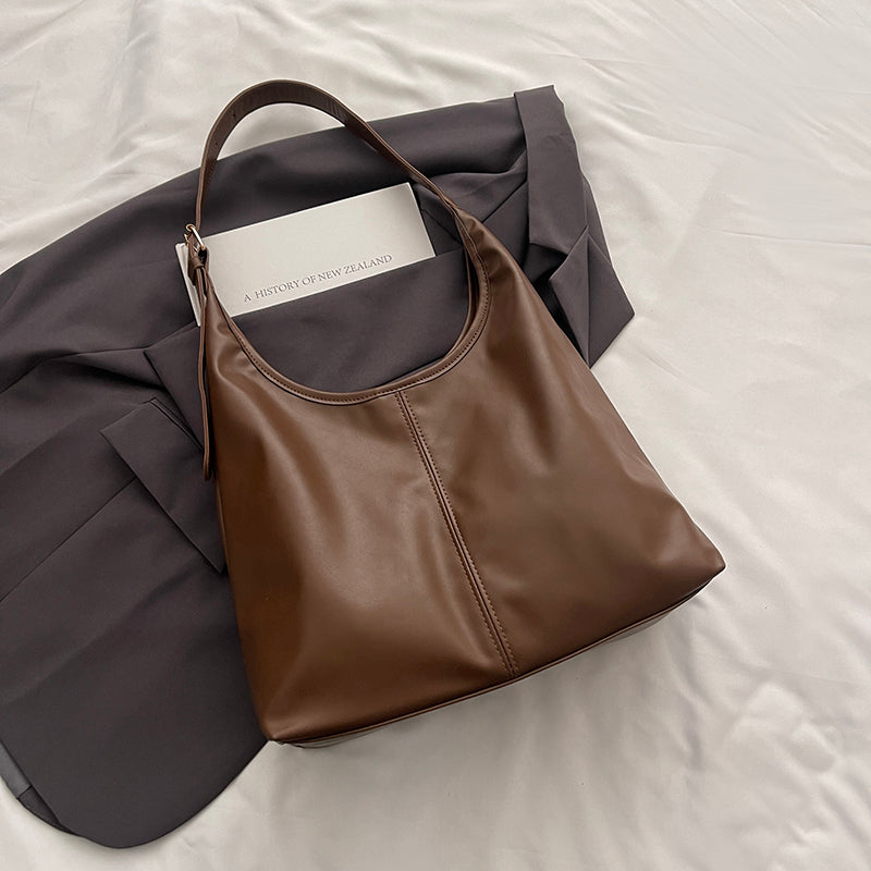 Retro Soft Leather Women Shoulder Bag Large Capacity Office College Bags 3619