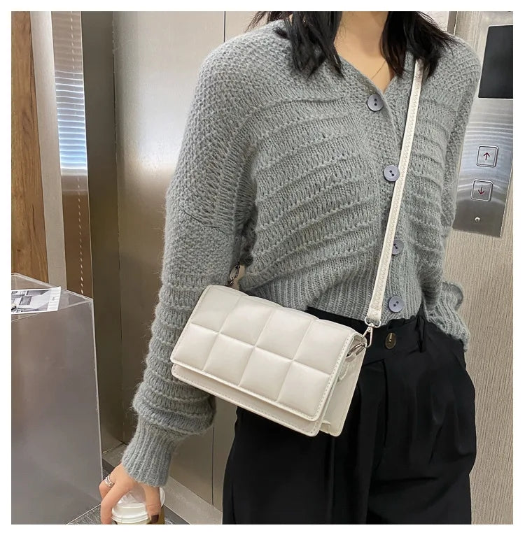 Korean Fashion Shoulder Sling Square Stripes Bag #2897