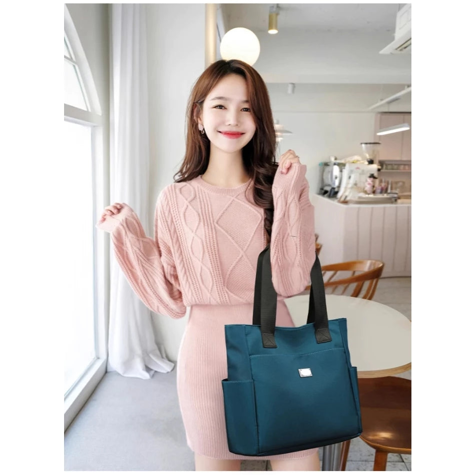 New Korean Fashion Handbag Mom Women's bag canvas high-end texture Large capacity Shoulder #3515