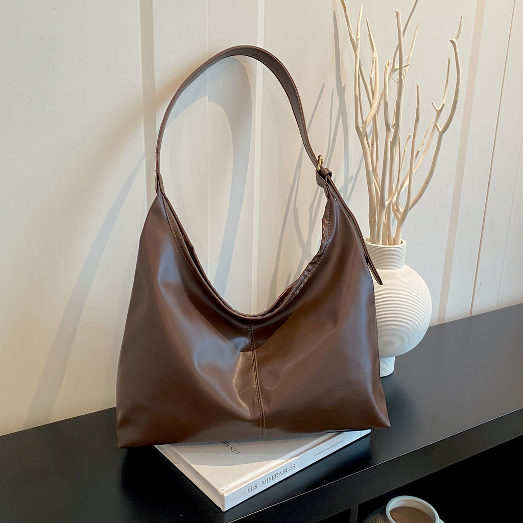 Shoulder Bag For Woman Soft PU Leather Korean Style Street Fashion Large Capacity Tote Bag #3667