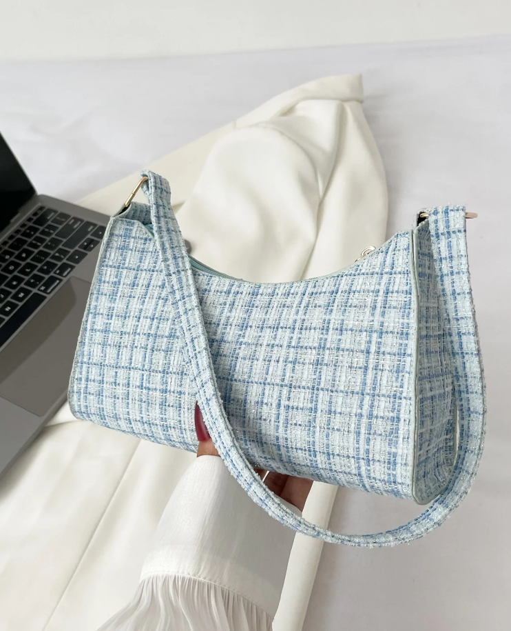 Women's Fashion Shoulder Bag Plaid Pattern Handbag Casual Underarm Bag For Women #3631