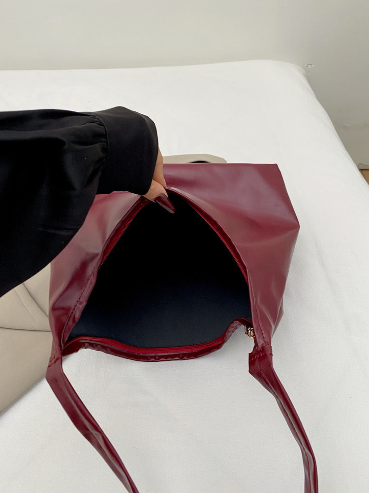 Shoulder Bag For Woman Fashion Casual Style Tote Bag Large Capacity Leather Bag with Zipper #3666