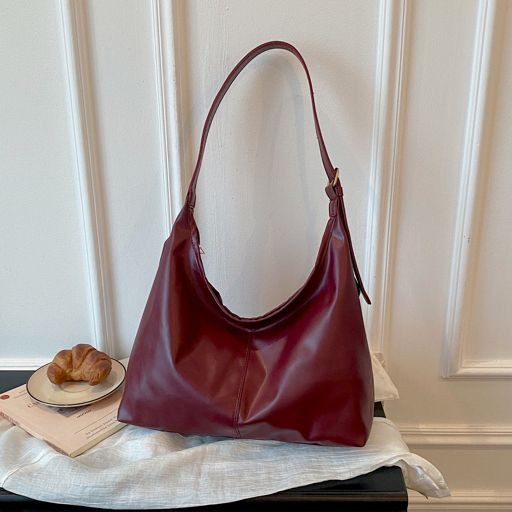 Shoulder Bag For Woman Soft PU Leather Korean Style Street Fashion Large Capacity Tote Bag #3667