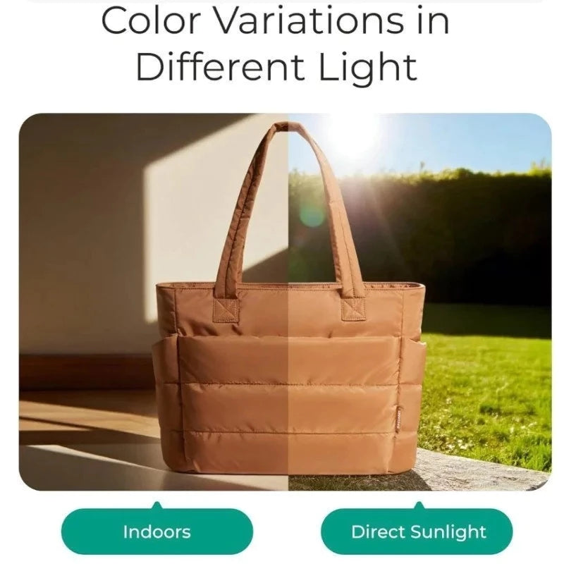 Tote Bag for Women Lightweight Puffy Handbag Travel Shoulder Sport Gym Yoga Bags #3628