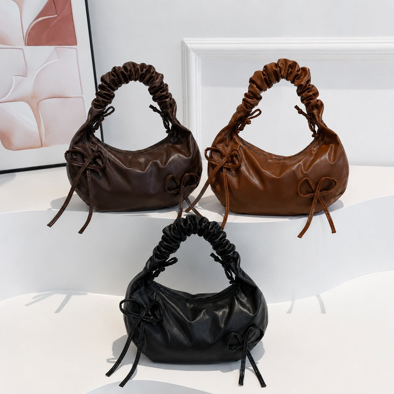 Shoulder Bag for Woman Large Capacity Bow Tie Kili Kili Hobo Bags #3662