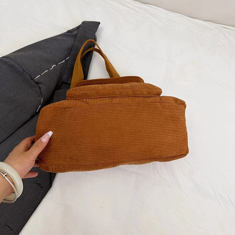 Japanese Corduroy Sling Bag School College Shoulder Crossbody Bags For Women #3617