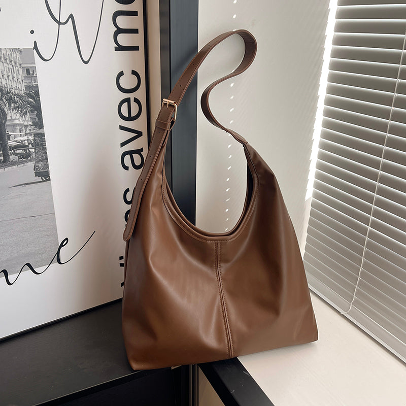 Retro Soft Leather Women Shoulder Bag Large Capacity Office College Bags 3619