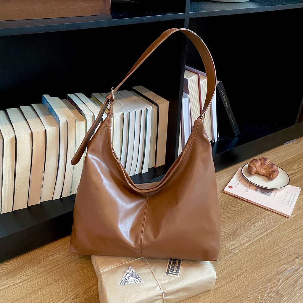 Shoulder Bag For Woman Soft PU Leather Korean Style Street Fashion Large Capacity Tote Bag #3667