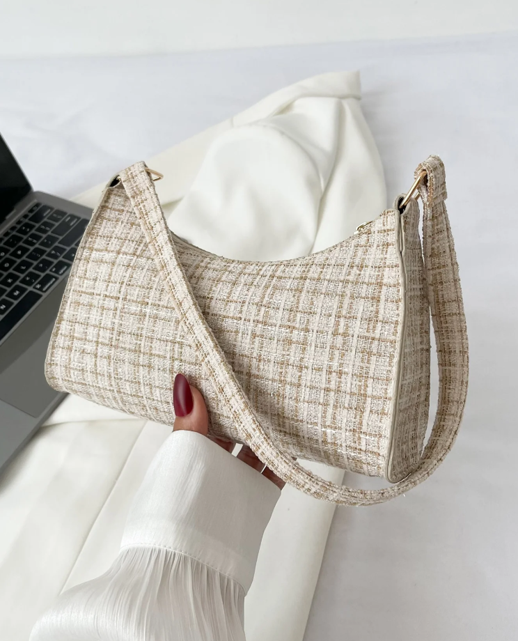 Women's Fashion Shoulder Bag Plaid Pattern Handbag Casual Underarm Bag For Women #3631